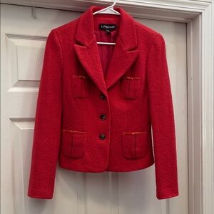 J. Peterman Vibrant Red Blazer